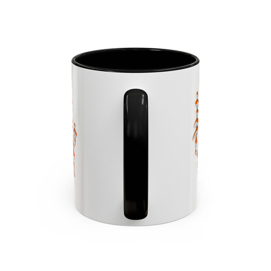 Orange & White Coffee Mug, 11oz