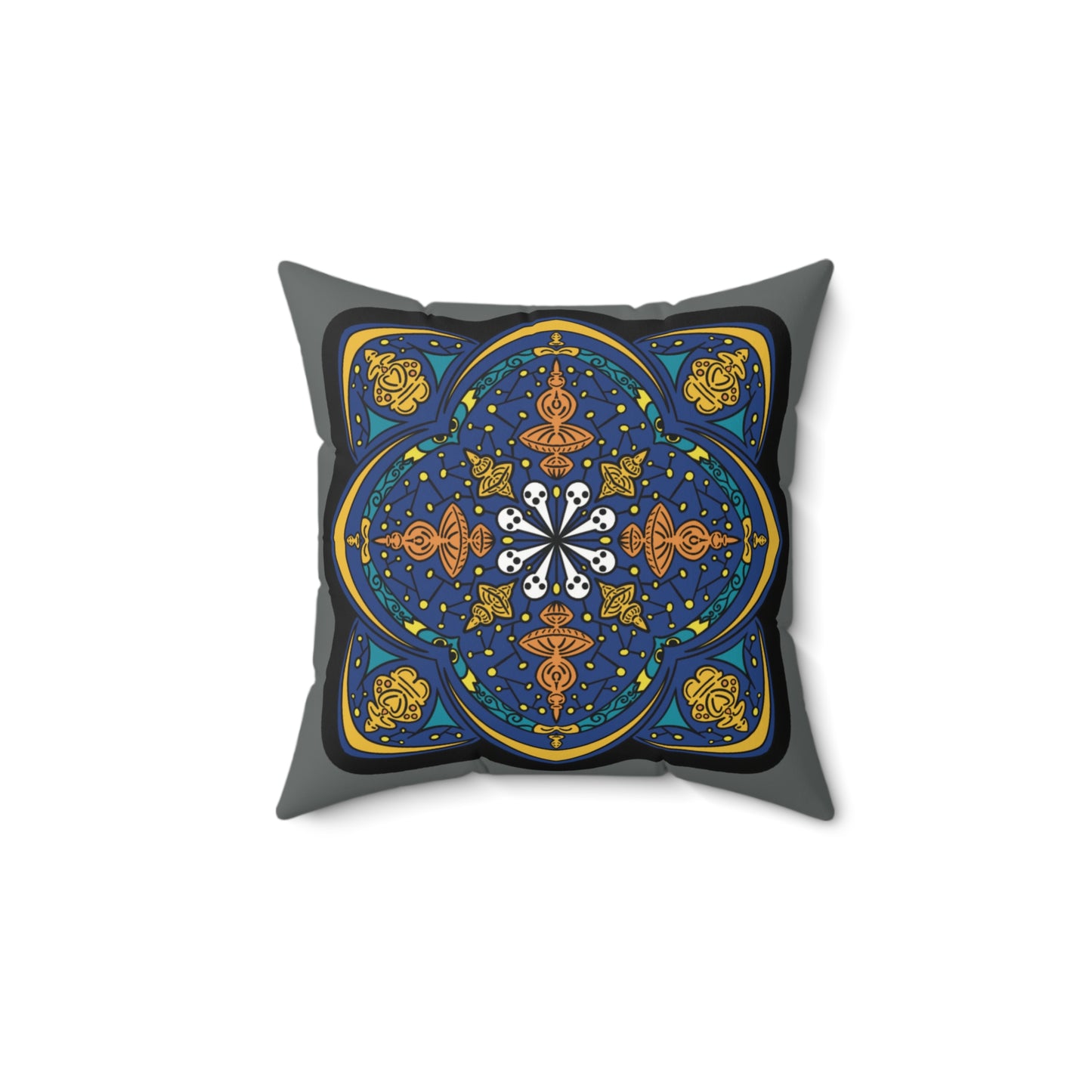 Spirits Mandala Square Pillow