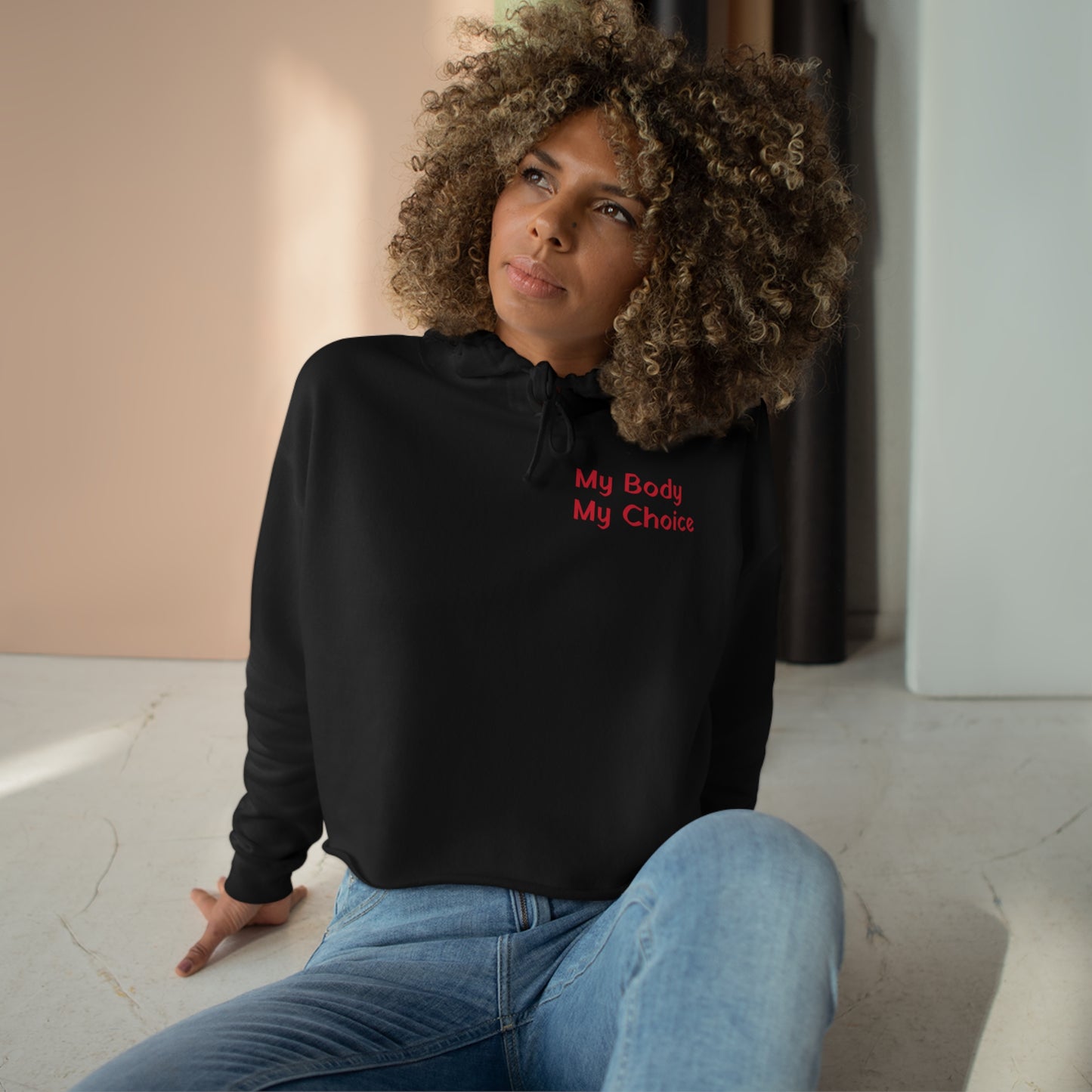 My Body My Choice Crop Hoodie